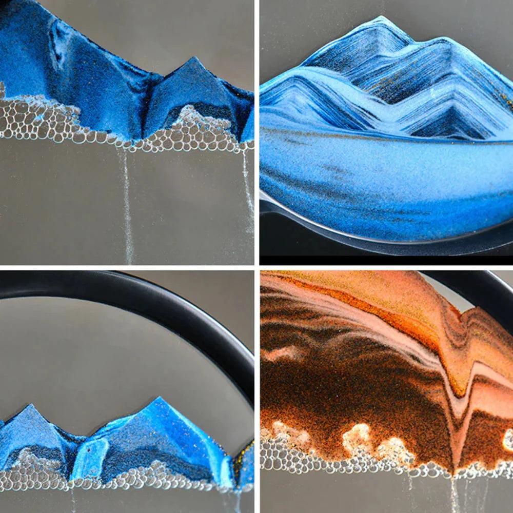 Handcrafted 3D Hourglass Sand Art - Unique Kenyan Home Decor Piece