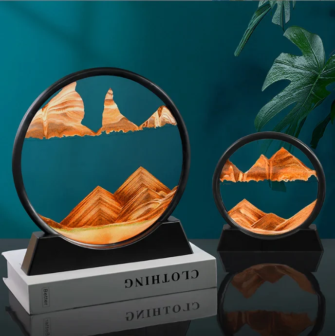 Handcrafted 3D Hourglass Sand Art - Unique Kenyan Home Decor Piece