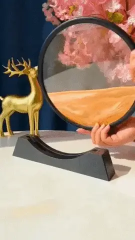 Handcrafted 3D Hourglass Sand Art - Unique Kenyan Home Decor Piece