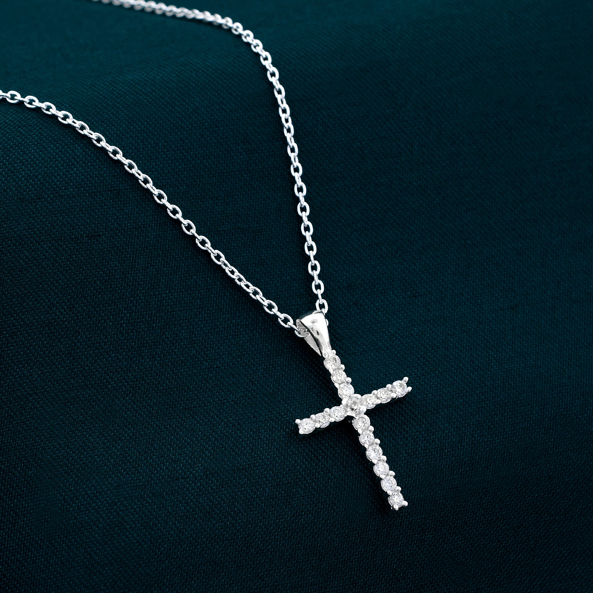 Gold/Silver Crystal Cross Necklace - Kenyan Faith Jewelry for Men & Women