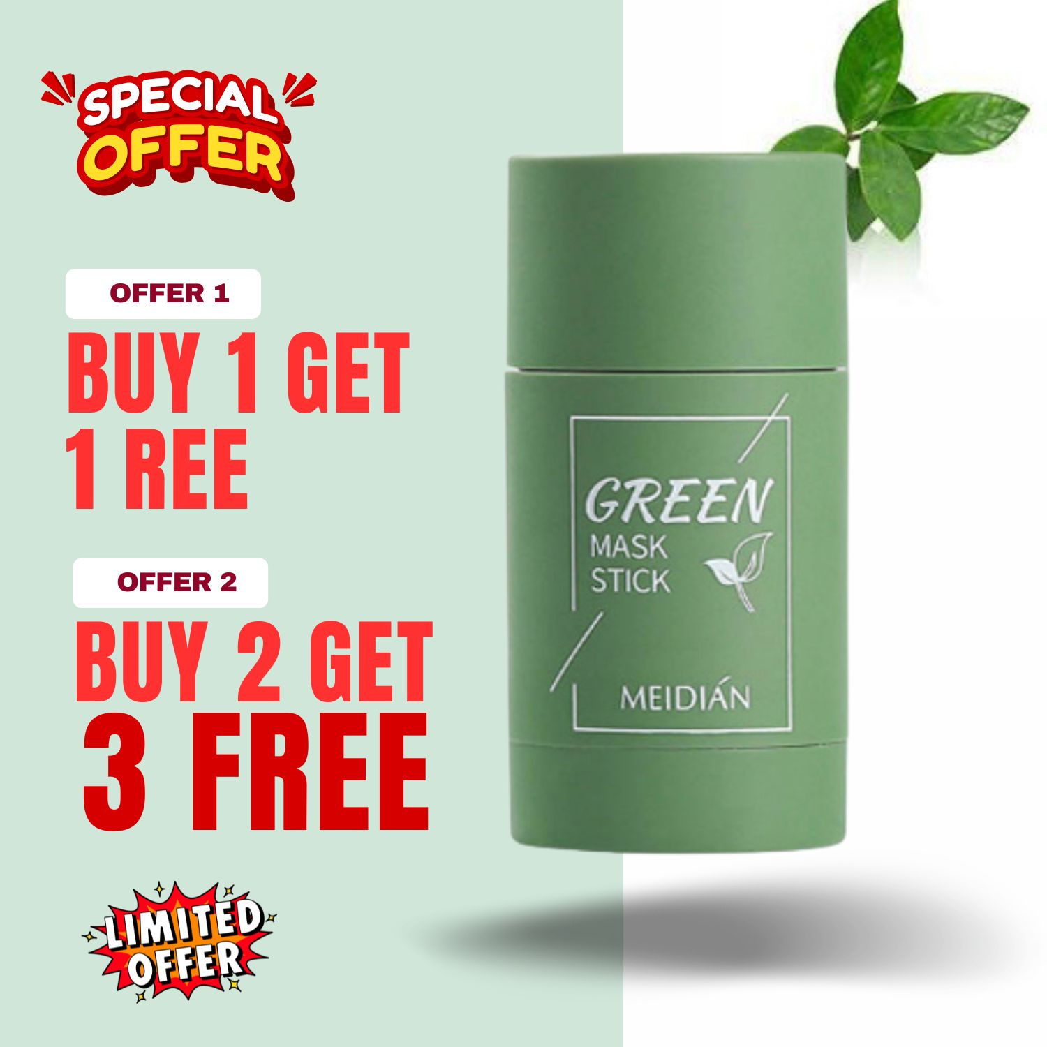 Green Tea Deep Cleansing Mask (LIMITED OFFER : πππ π ππ²π π ππΏπ²π² π)