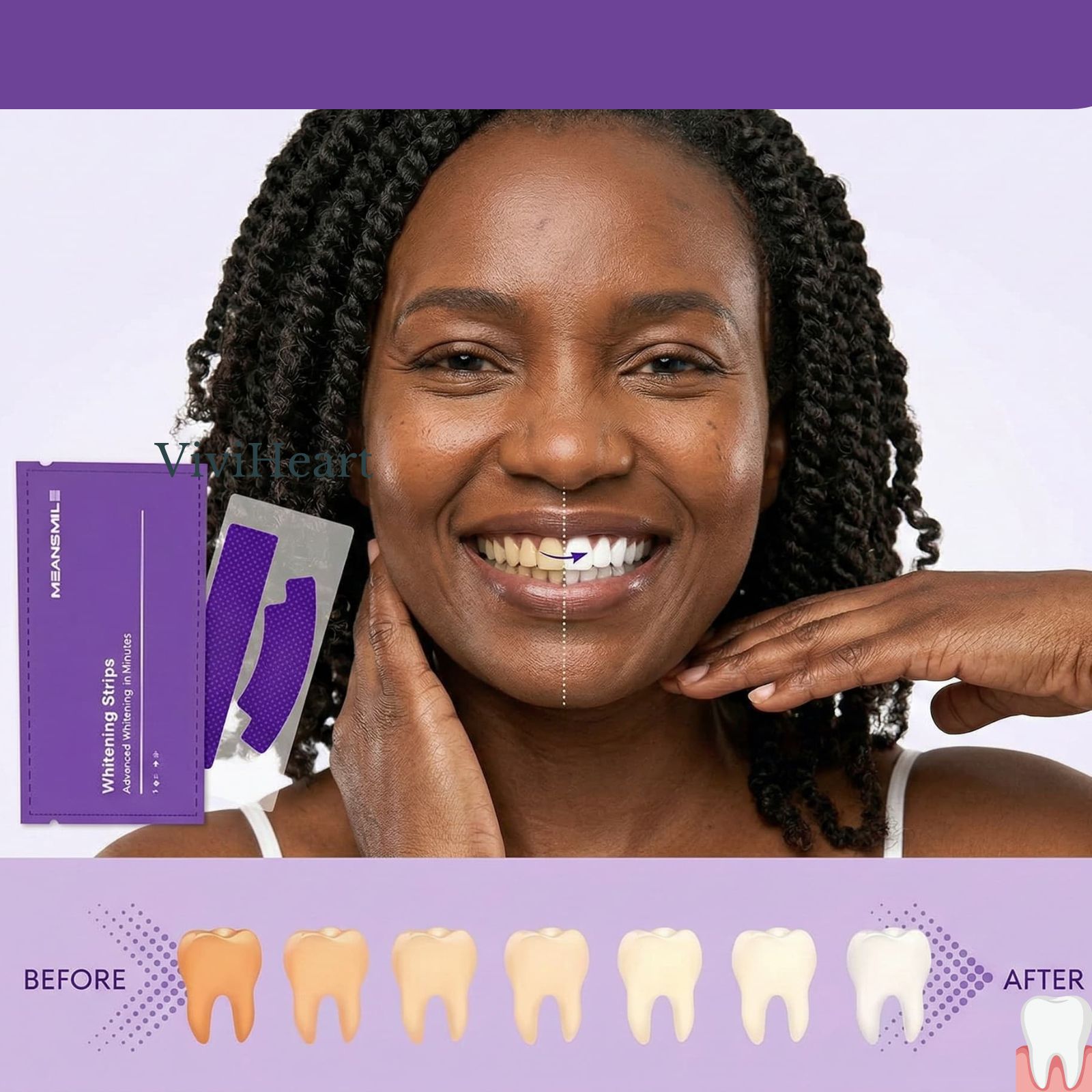 BrightSmile Purple Whitening Strips - Image 3