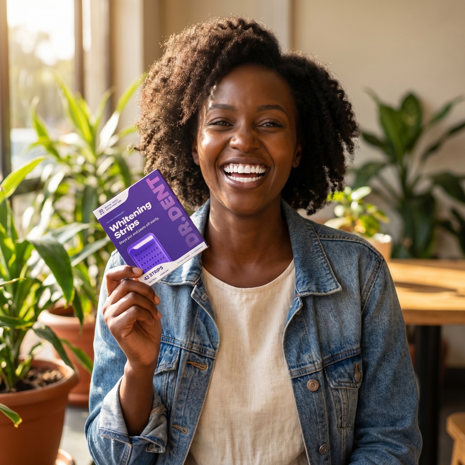 Portrait rapproché et apaisant d'une Kényane souriant naturellement sous une douce lumière du jour, détendue et confiante