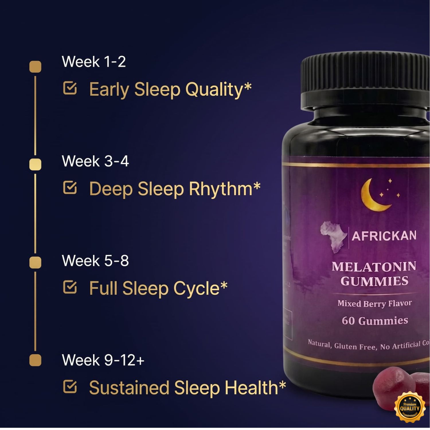Africkan Melatonin Gummies — Deep Sleep Formula - Image 3